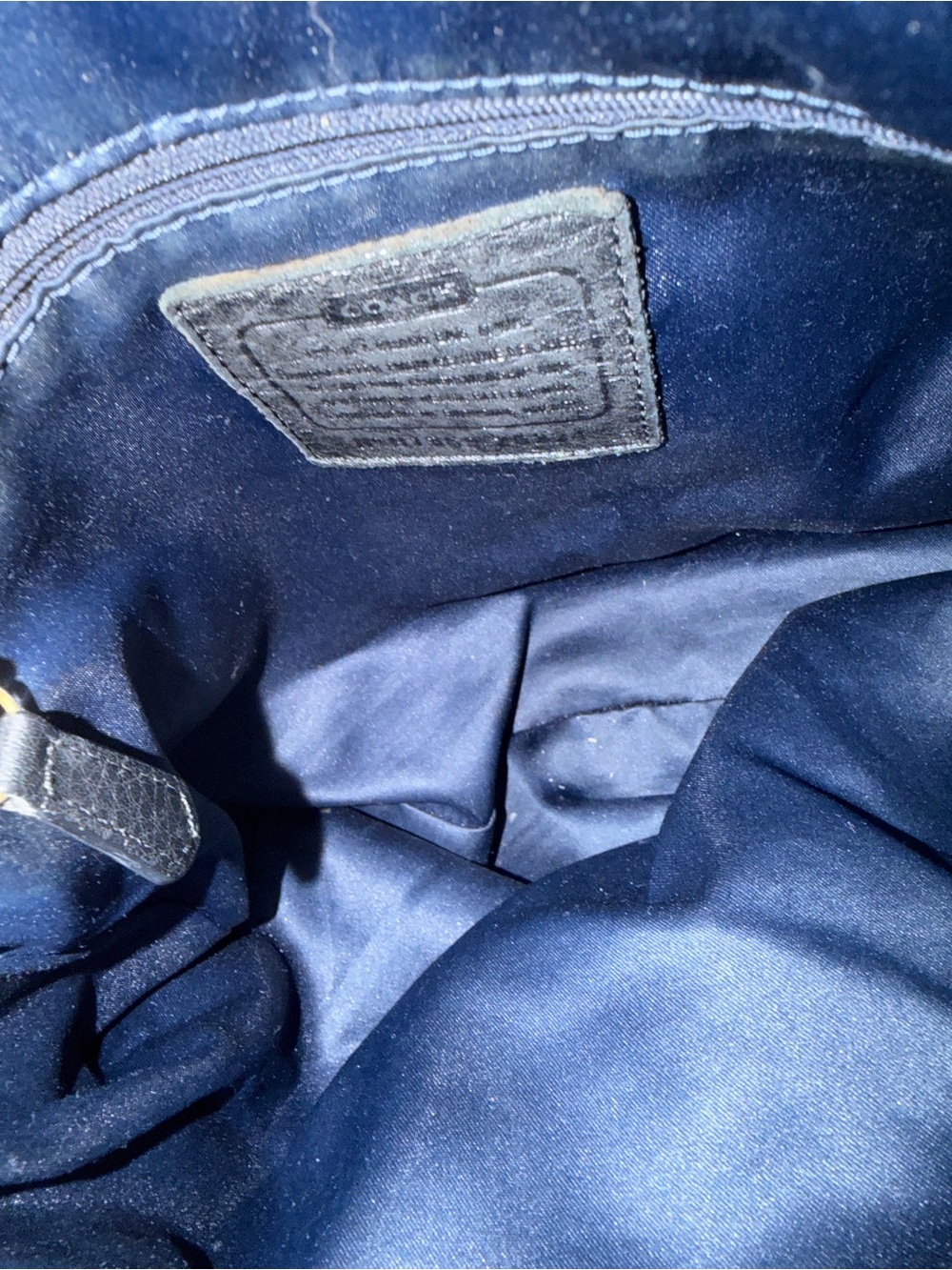 Coach Black Pebbled Leather Shoulder Bag - Picture 7 of 12